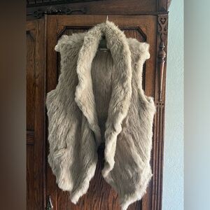 June rabbit fur vest medium